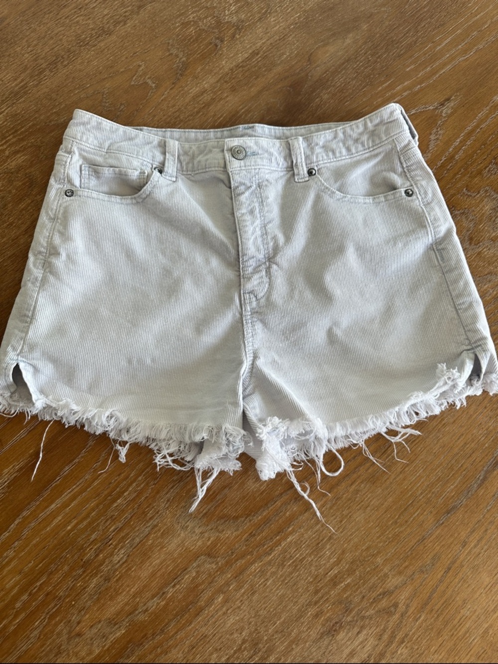 American Eagle Outfitters Pale Blue Corduroy Mom Short